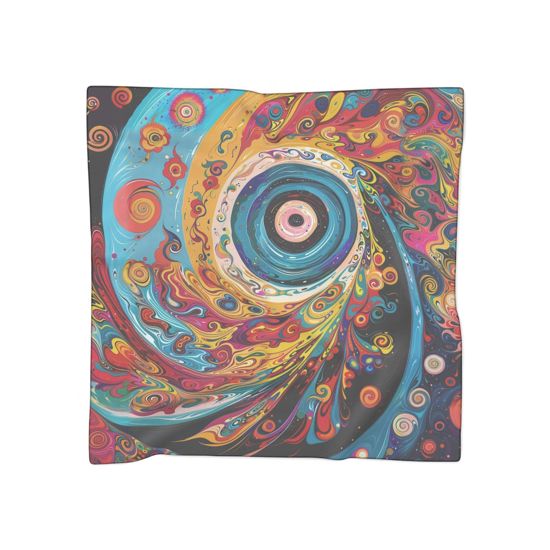 Vibrant Cosmic Swirl - Poly Scarf - Accessories - g(0D·IO) - Poly voile - 25" × 25" -