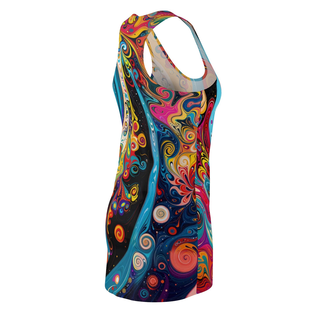 Vibrant Cosmic Swirl - Racerback Dress - All Over Prints - g(0D·IO) - XS - -