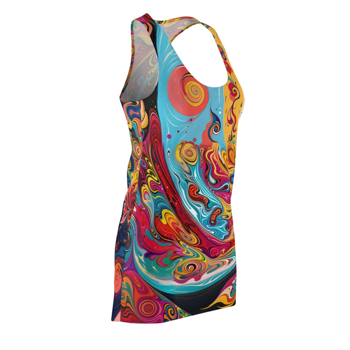 Vibrant Cosmic Swirl - Racerback Dress - All Over Prints - g(0D·IO) - XS - -