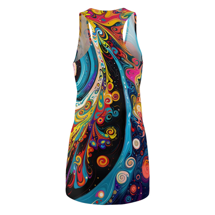 Vibrant Cosmic Swirl - Racerback Dress - All Over Prints - g(0D·IO) - XS - -