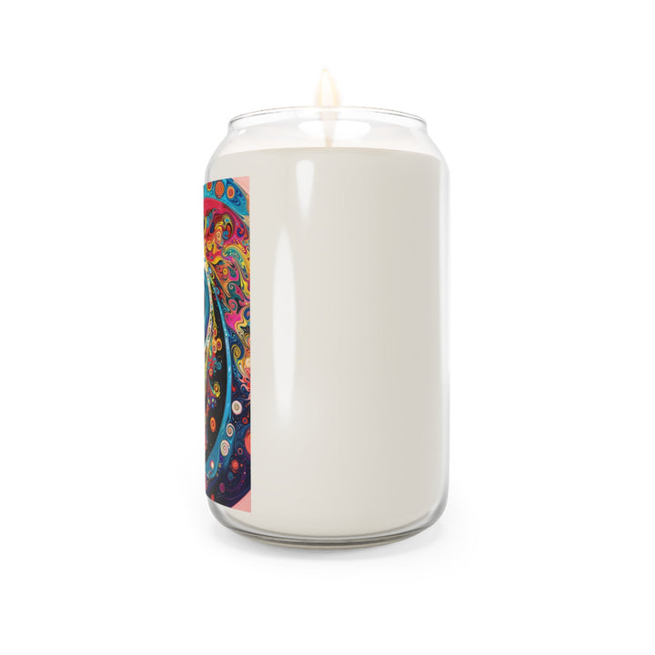 Vibrant Cosmic Swirl - Scented Candle - Home Decor - g(0D·IO) - Vanilla Bean - 13.75oz -