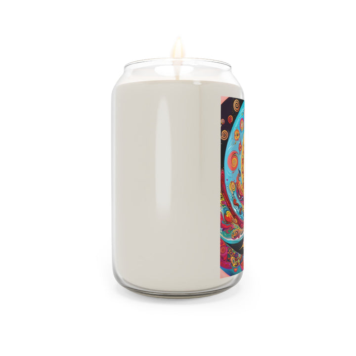 Vibrant Cosmic Swirl - Scented Candle - Home Decor - g(0D·IO) - Vanilla Bean - 13.75oz -