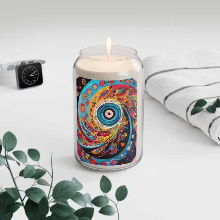Vibrant Cosmic Swirl - Scented Candle - Home Decor - g(0D·IO) - Vanilla Bean - 13.75oz -