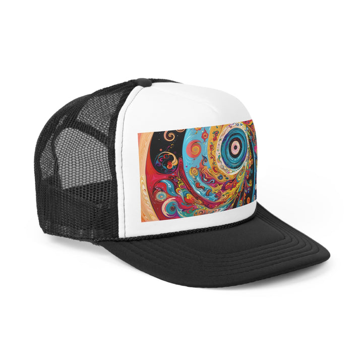 Vibrant Cosmic Swirl - Trucker Hat - Hats - g(0D·IO) - Pink - One size -