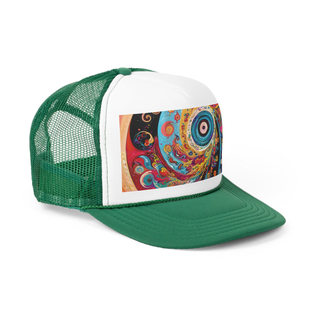 Vibrant Cosmic Swirl - Trucker Hat - Hats - g(0D·IO) - Pink - One size -