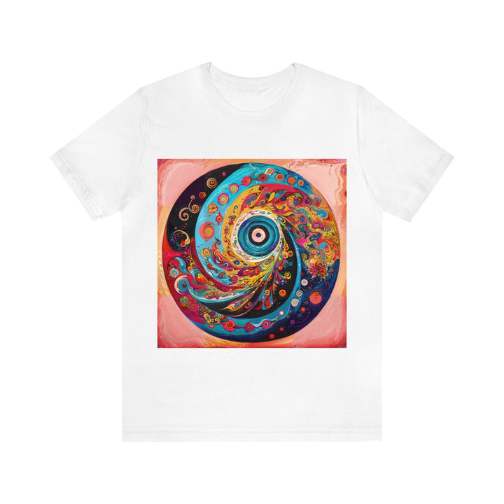 Vibrant Cosmic Swirl - Unisex Jersey Short Sleeve Tee - T-Shirt - g(0D·IO) - White - S -