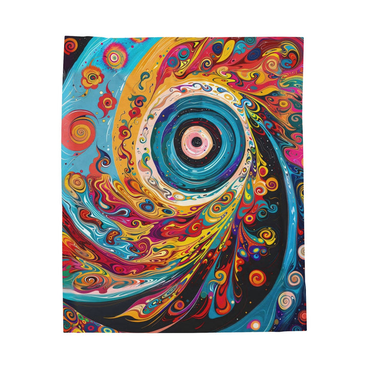 Vibrant Cosmic Swirl - Velveteen Plush Blanket - All Over Prints - g(0D·IO) - 50" × 60" - -