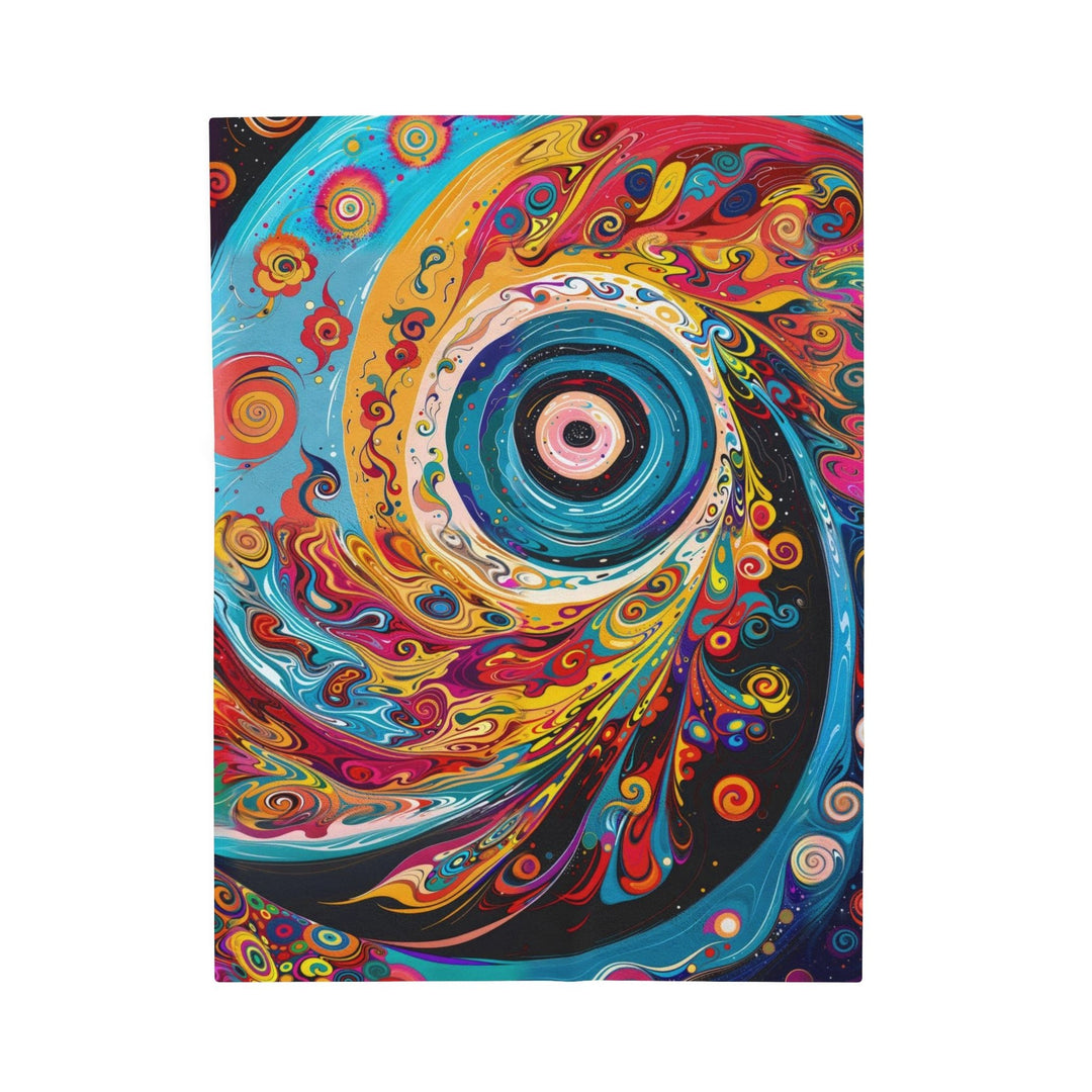 Vibrant Cosmic Swirl - Velveteen Plush Blanket - All Over Prints - g(0D·IO) - 30" × 40" - -