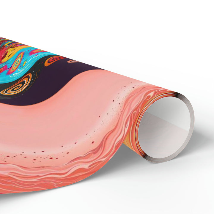 Vibrant Cosmic Swirl - Wrapping Paper - Home Decor - g(0D·IO) - 30'' x 72'' - Matte -