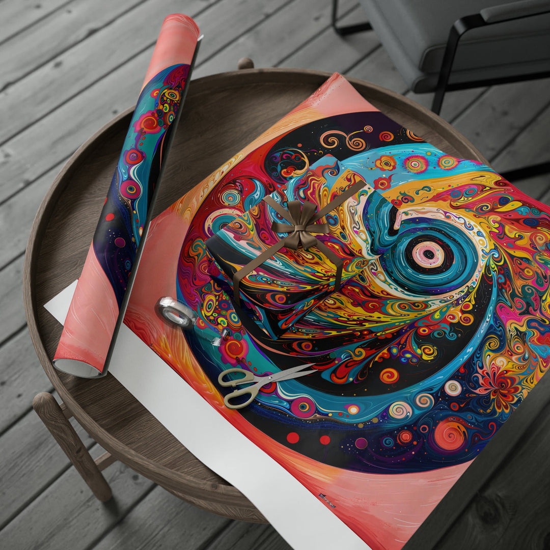 Vibrant Cosmic Swirl - Wrapping Paper - Home Decor - g(0D·IO) - 30'' x 72'' - Matte -