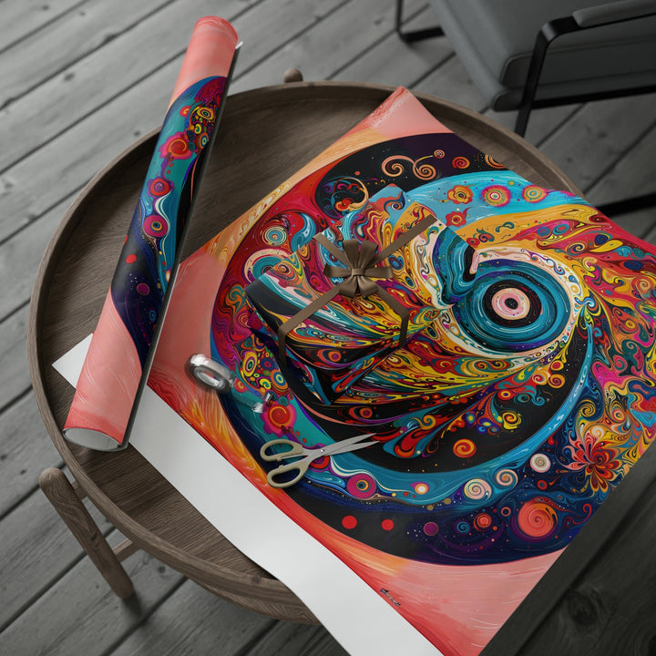 Vibrant Cosmic Swirl - Wrapping Paper - Home Decor - g(0D·IO) - 30'' x 72'' - Matte -