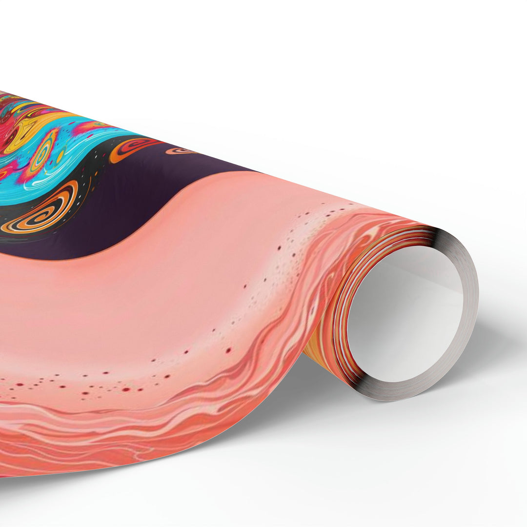 Vibrant Cosmic Swirl - Wrapping Paper - Home Decor - g(0D·IO) - 30'' x 72'' - Matte -