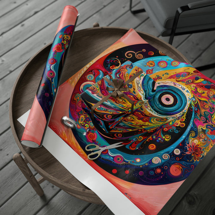 Vibrant Cosmic Swirl - Wrapping Paper - Home Decor - g(0D·IO) - 30'' x 72'' - Matte -