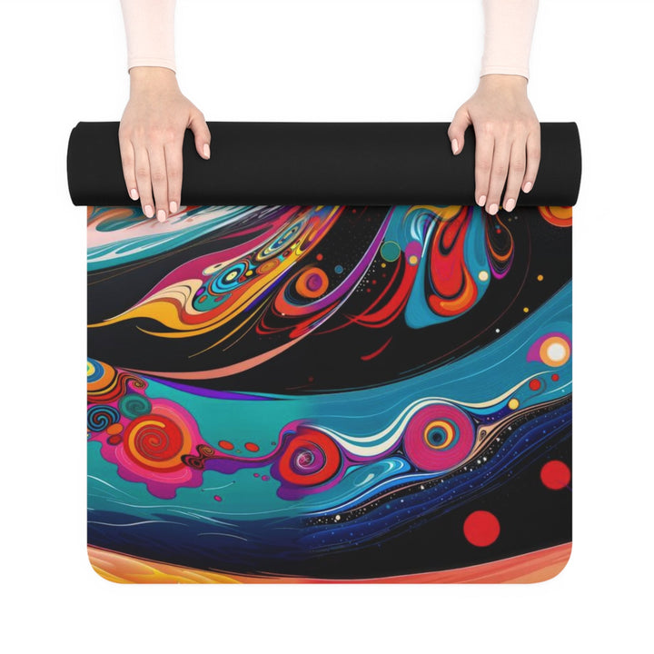 Vibrant Cosmic Swirl - Yoga Mat - Home Decor - g(0D·IO) - 24” x 68” - -