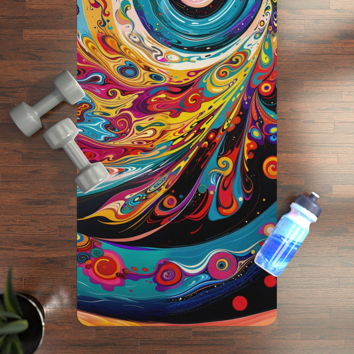 Vibrant Cosmic Swirl - Yoga Mat - Home Decor - g(0D·IO) - 24” x 68” - -
