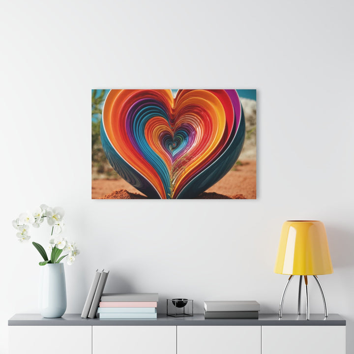 Vibrant Desert Heart - Acrylic Prints (French Cleat Hanging) - Home Decor - g(0D·IO) - 24" x 36" (Vertical) - 0.25'' -