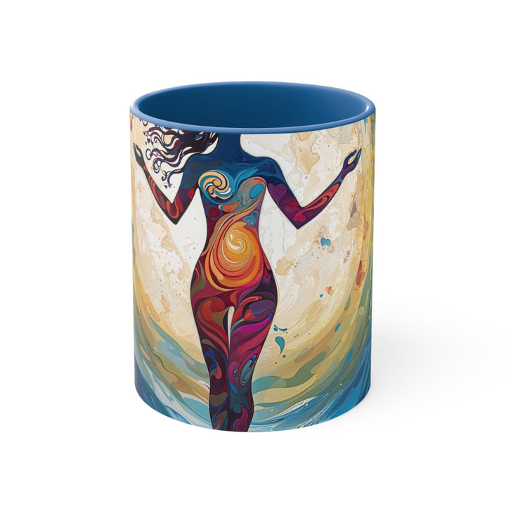 Vibrant Ethereal Dance - Accent Coffee Mug - Mug - g(0D·IO) - Blue - 11oz -