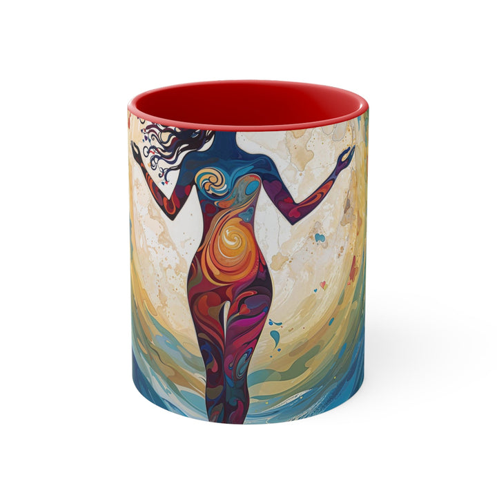 Vibrant Ethereal Dance - Accent Coffee Mug - Mug - g(0D·IO) - Red - 11oz -