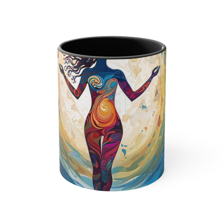 Vibrant Ethereal Dance - Accent Coffee Mug - Mug - g(0D·IO) - Black - 11oz -