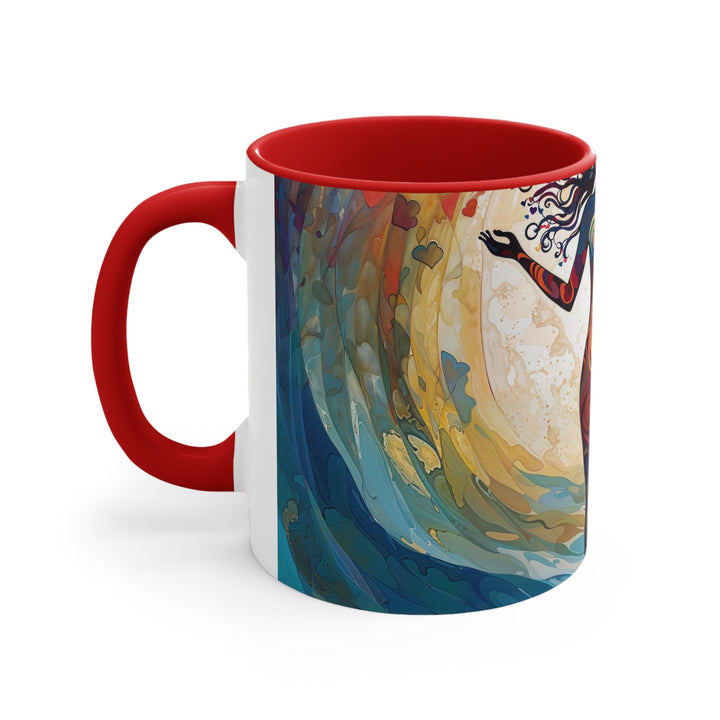 Vibrant Ethereal Dance - Accent Coffee Mug - Mug - g(0D·IO) - Pink - 11oz -