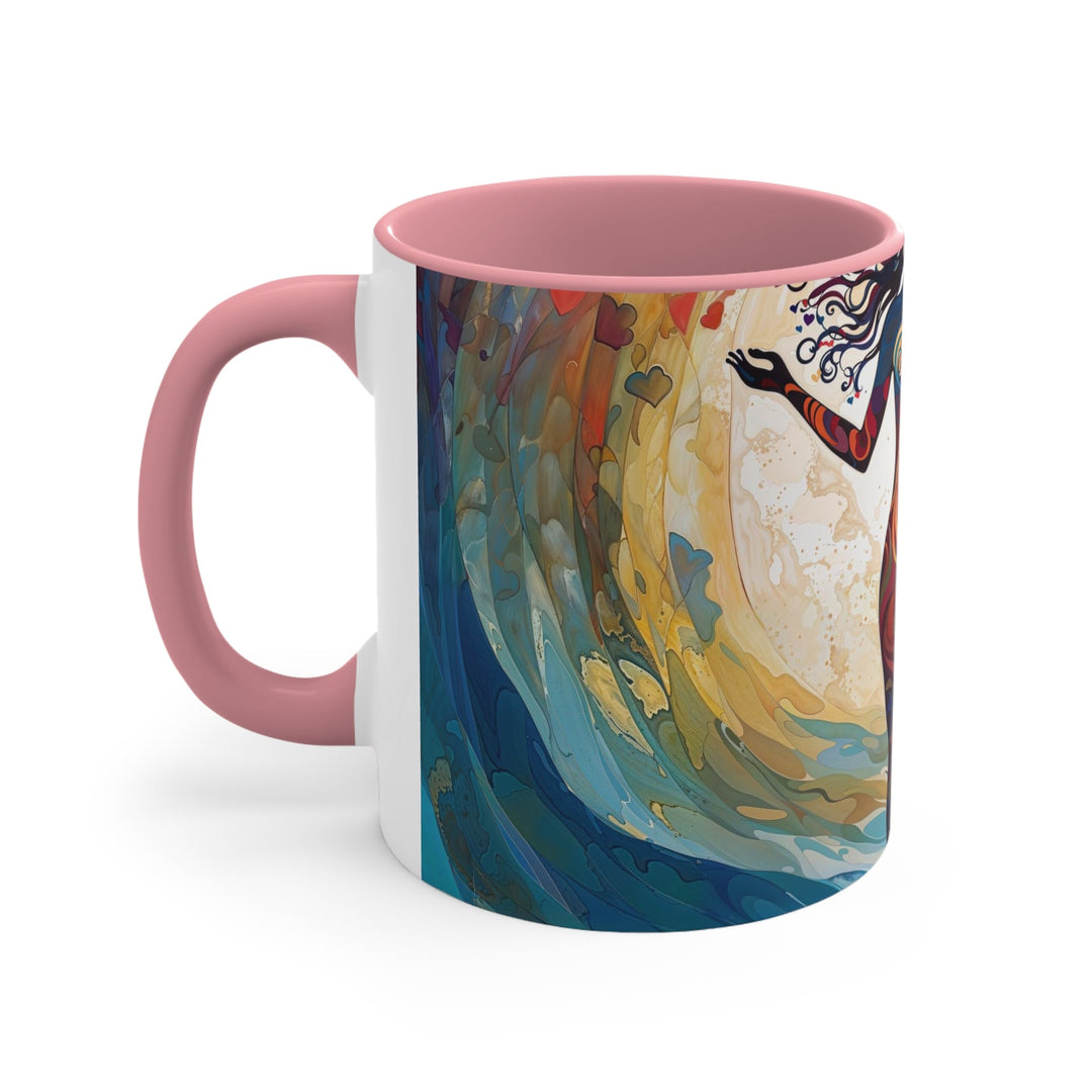 Vibrant Ethereal Dance - Accent Coffee Mug - Mug - g(0D·IO) - Pink - 11oz -