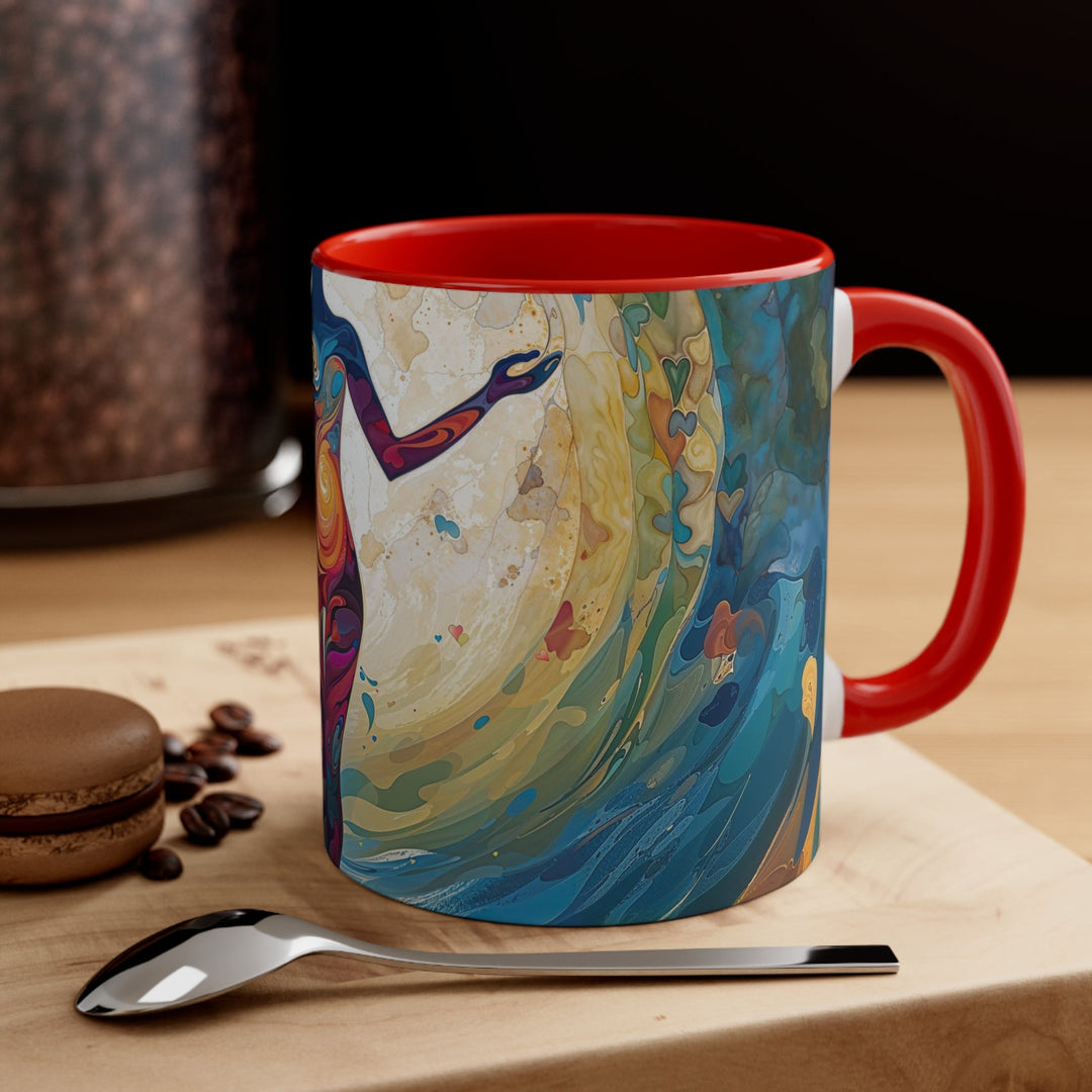 Vibrant Ethereal Dance - Accent Coffee Mug - Mug - g(0D·IO) - Pink - 11oz -