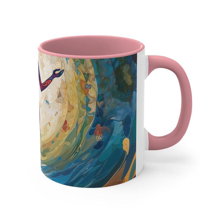 Vibrant Ethereal Dance - Accent Coffee Mug - Mug - g(0D·IO) - Pink - 11oz -