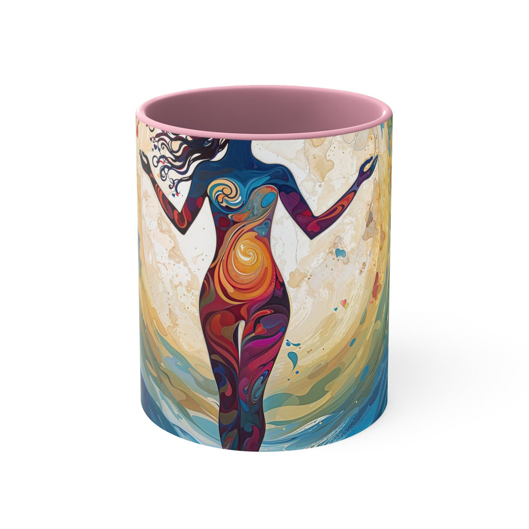 Vibrant Ethereal Dance - Accent Coffee Mug - Mug - g(0D·IO) - Pink - 11oz -