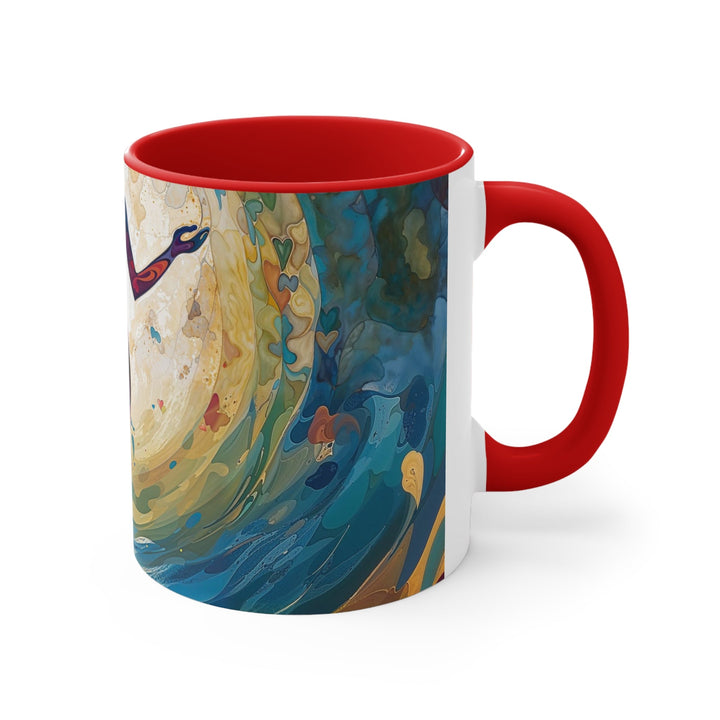 Vibrant Ethereal Dance - Accent Coffee Mug - Mug - g(0D·IO) - Pink - 11oz -