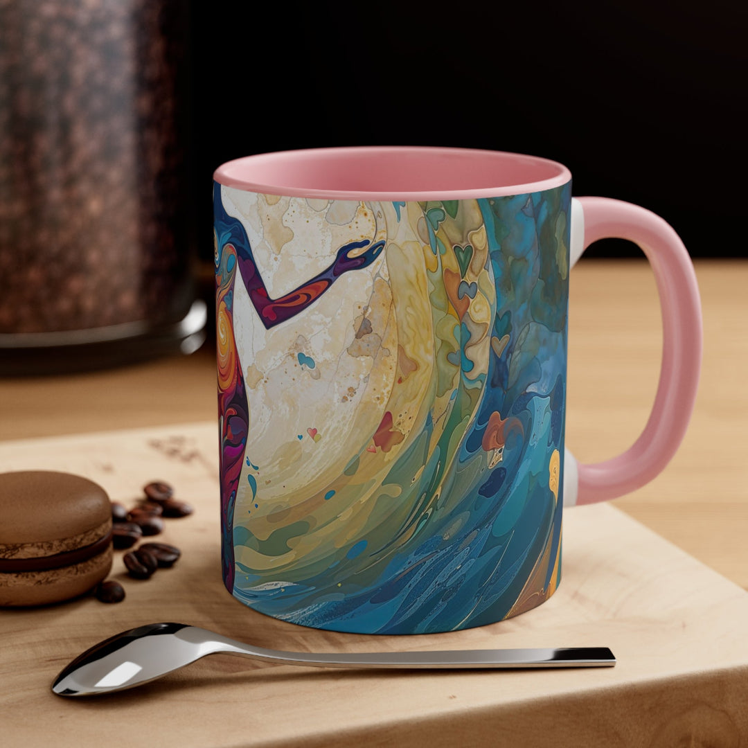 Vibrant Ethereal Dance - Accent Coffee Mug - Mug - g(0D·IO) - Pink - 11oz -