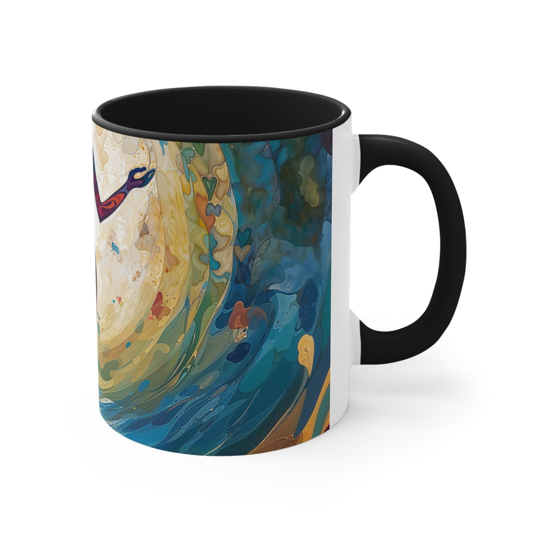 Vibrant Ethereal Dance - Accent Coffee Mug - Mug - g(0D·IO) - Pink - 11oz -