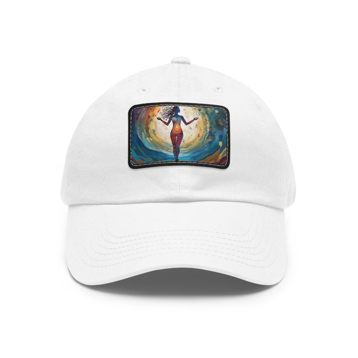 Vibrant Ethereal Dance - Dad Hat - Hats - g(0D·IO) - White / Black patch - Rectangle - One size