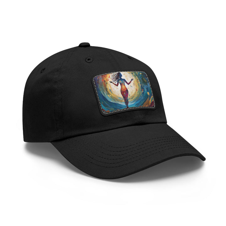 Vibrant Ethereal Dance - Dad Hat - Hats - g(0D·IO) - White / Black patch - Rectangle - One size