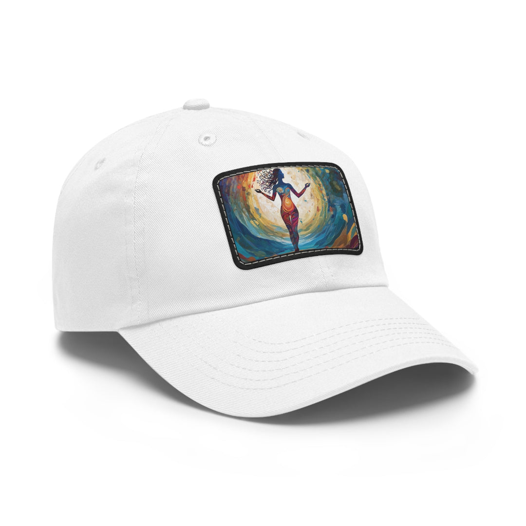 Vibrant Ethereal Dance - Dad Hat - Hats - g(0D·IO) - White / Black patch - Rectangle - One size