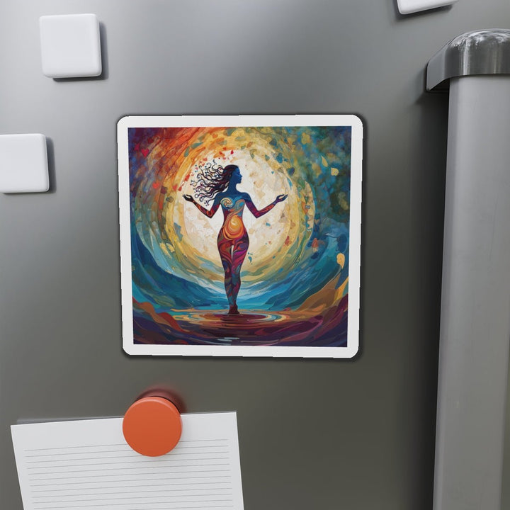Vibrant Ethereal Dance - Die-cut Magnet - Home Decor - g(0D·IO) - 6 × 6" - Die-Cut - 1 pc