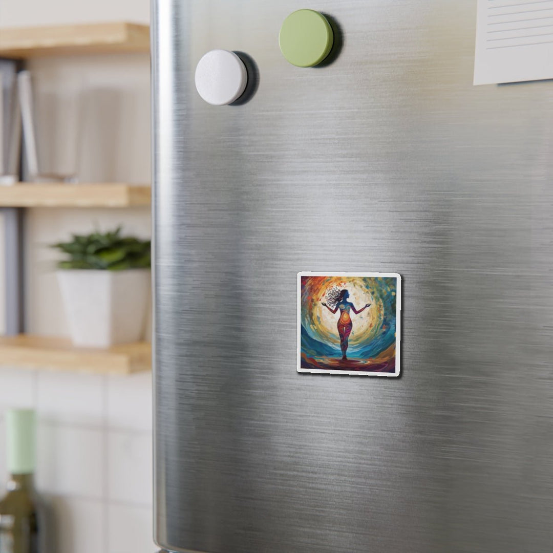 Vibrant Ethereal Dance - Die-cut Magnet - Home Decor - g(0D·IO) - 6 × 6" - Die-Cut - 1 pc