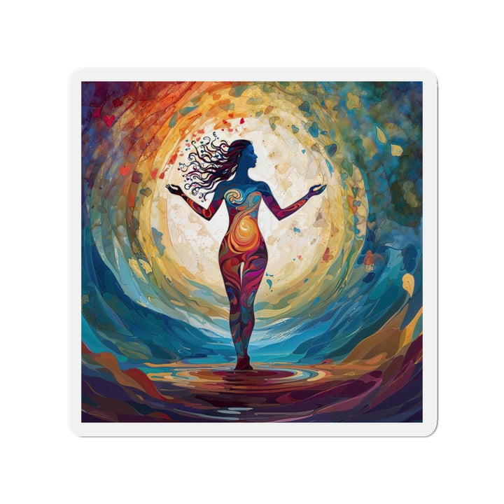 Vibrant Ethereal Dance - Die-cut Magnet - Home Decor - g(0D·IO) - 6 × 6" - Die-Cut - 1 pc