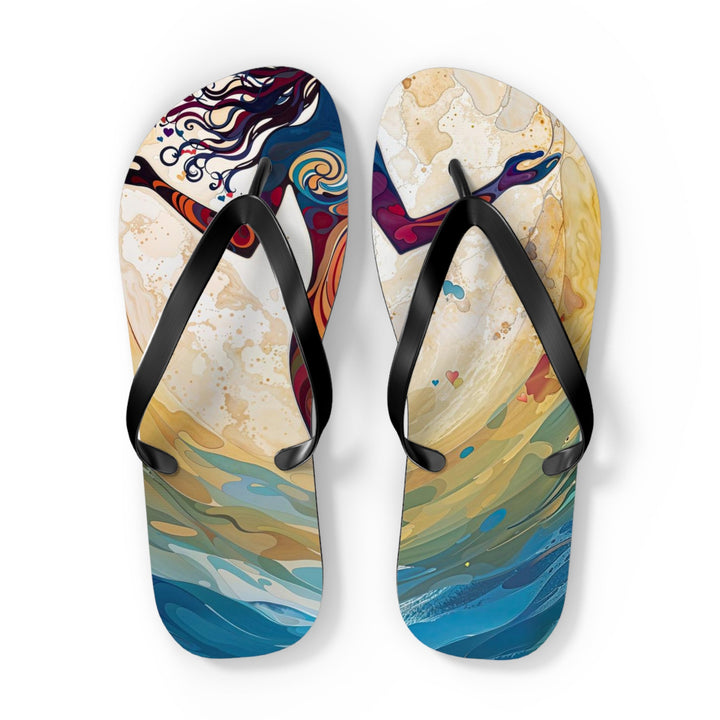 Vibrant Ethereal Dance - Flip Flops - Shoes - g(0D·IO) - XL - Black sole -