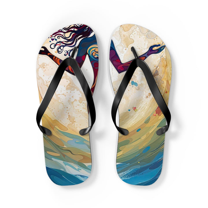 Vibrant Ethereal Dance - Flip Flops - Shoes - g(0D·IO) - L - Black sole -