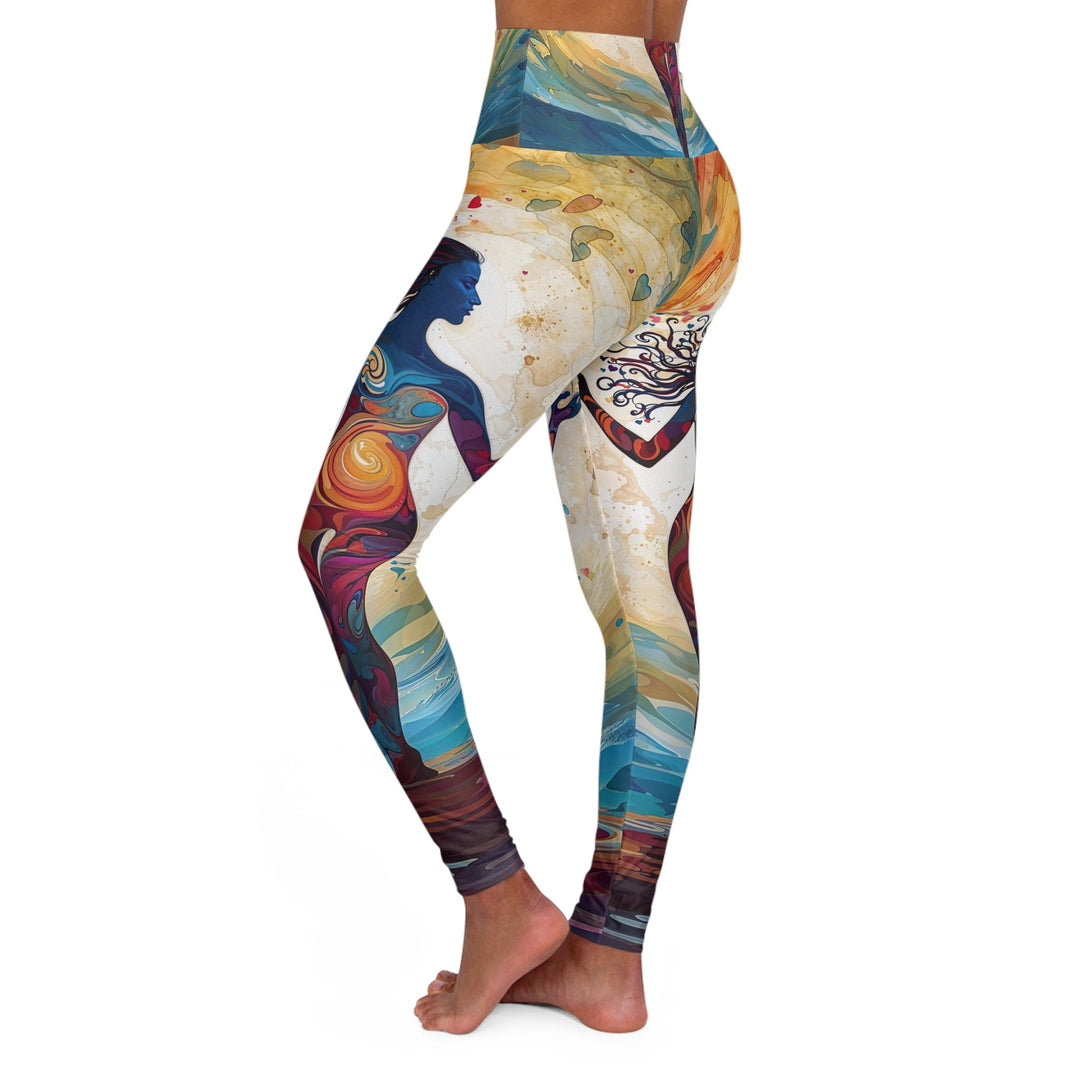 Vibrant Ethereal Dance - High Waisted AOP Yoga Leggings - All Over Prints - g(0D·IO) - XS - -