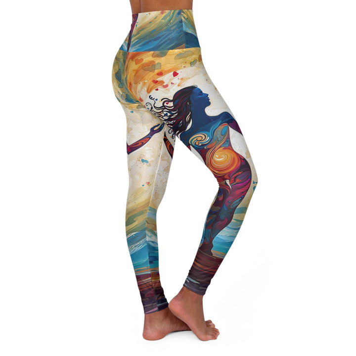 Vibrant Ethereal Dance - High Waisted AOP Yoga Leggings - All Over Prints - g(0D·IO) - XS - -