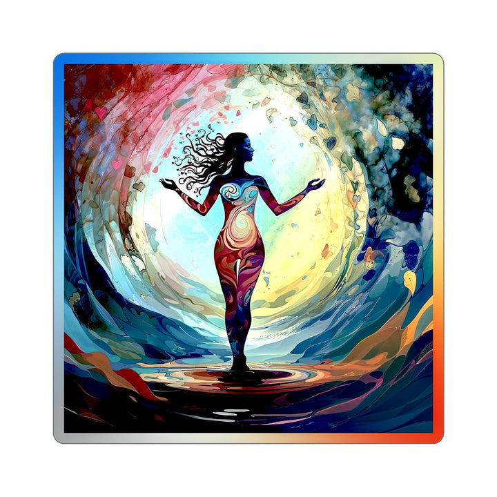 Vibrant Ethereal Dance - Holographic Die-Cut Sticker - Paper products - g(0D·IO) - 5" × 5" - Die-Cut - Holographic