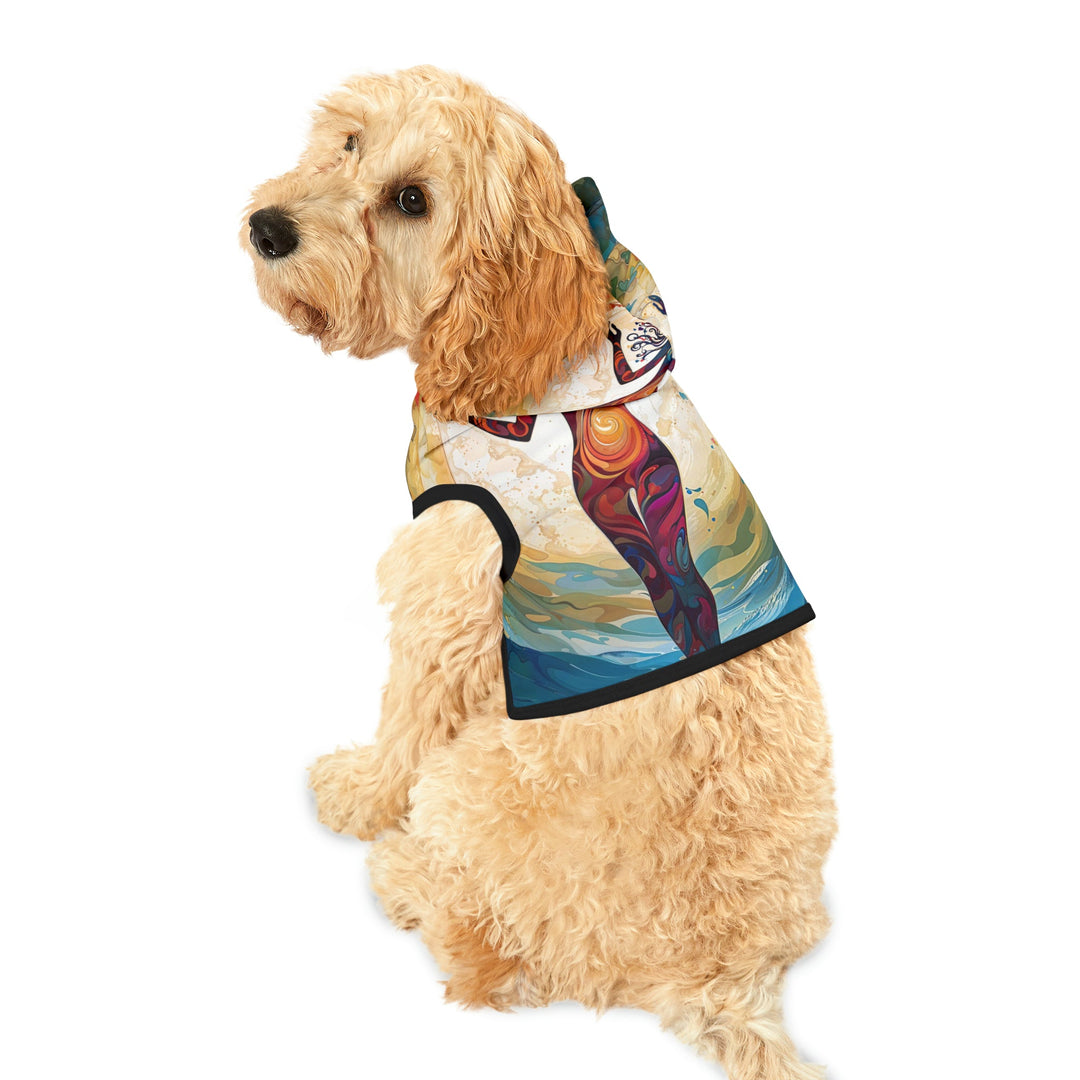 Vibrant Ethereal Dance - Pet Hoodie - Pets - g(0D·IO) - XXS - Black Rib -