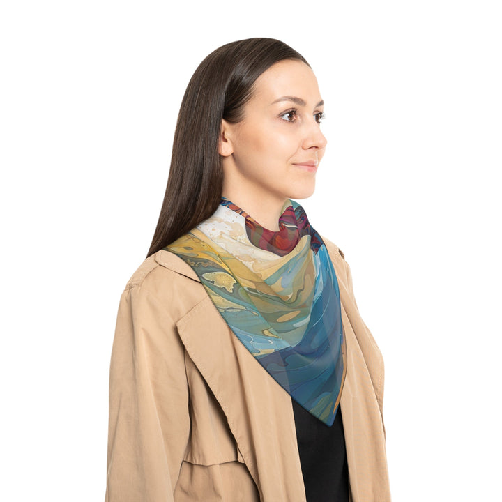 Vibrant Ethereal Dance - Poly Scarf - Accessories - g(0D·IO) - Poly chiffon - 50" × 50" -