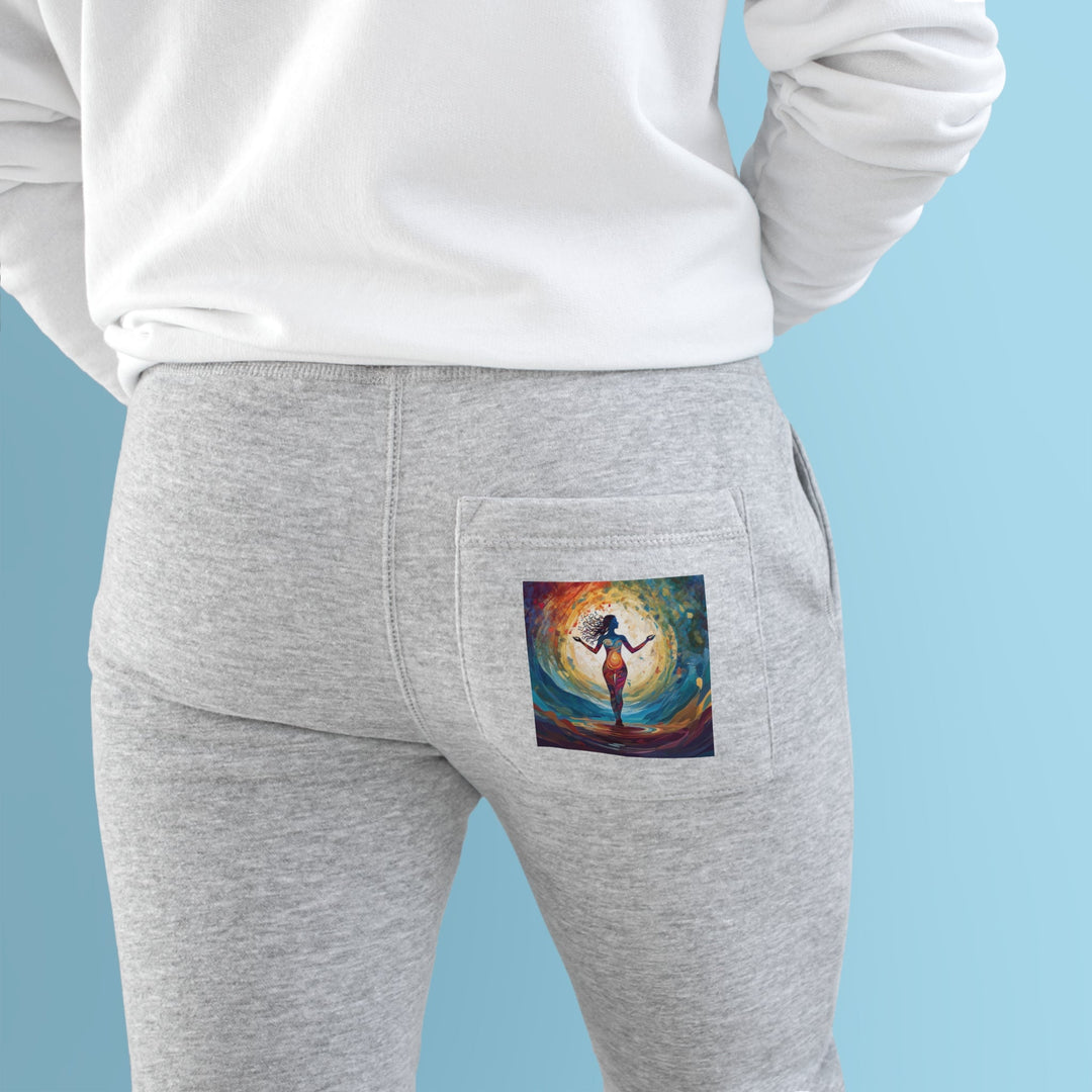 Vibrant Ethereal Dance - Premium Fleece Joggers - Trousers - g(0D·IO) - Charcoal Heather - M -