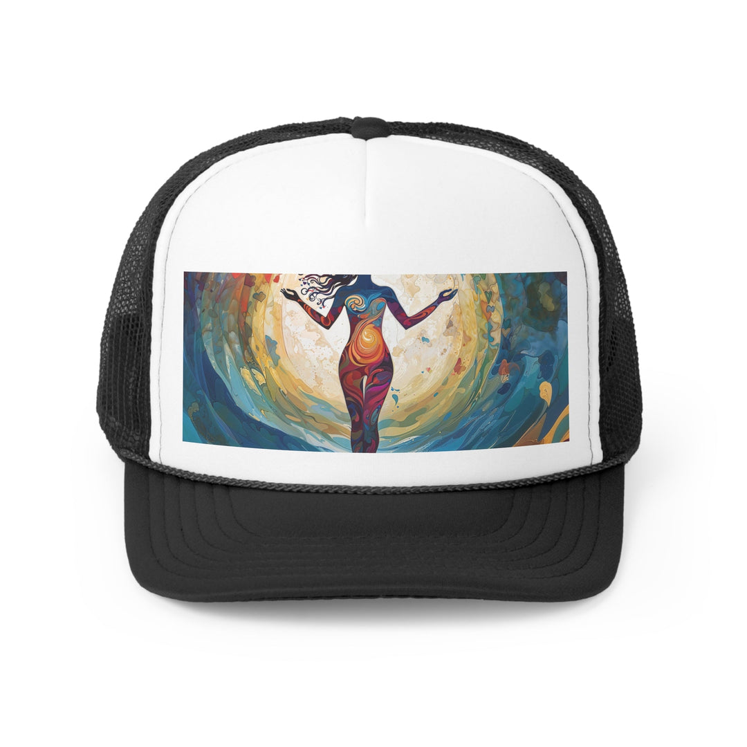 Vibrant Ethereal Dance - Trucker Hat - Hats - g(0D·IO) - Black - One size -