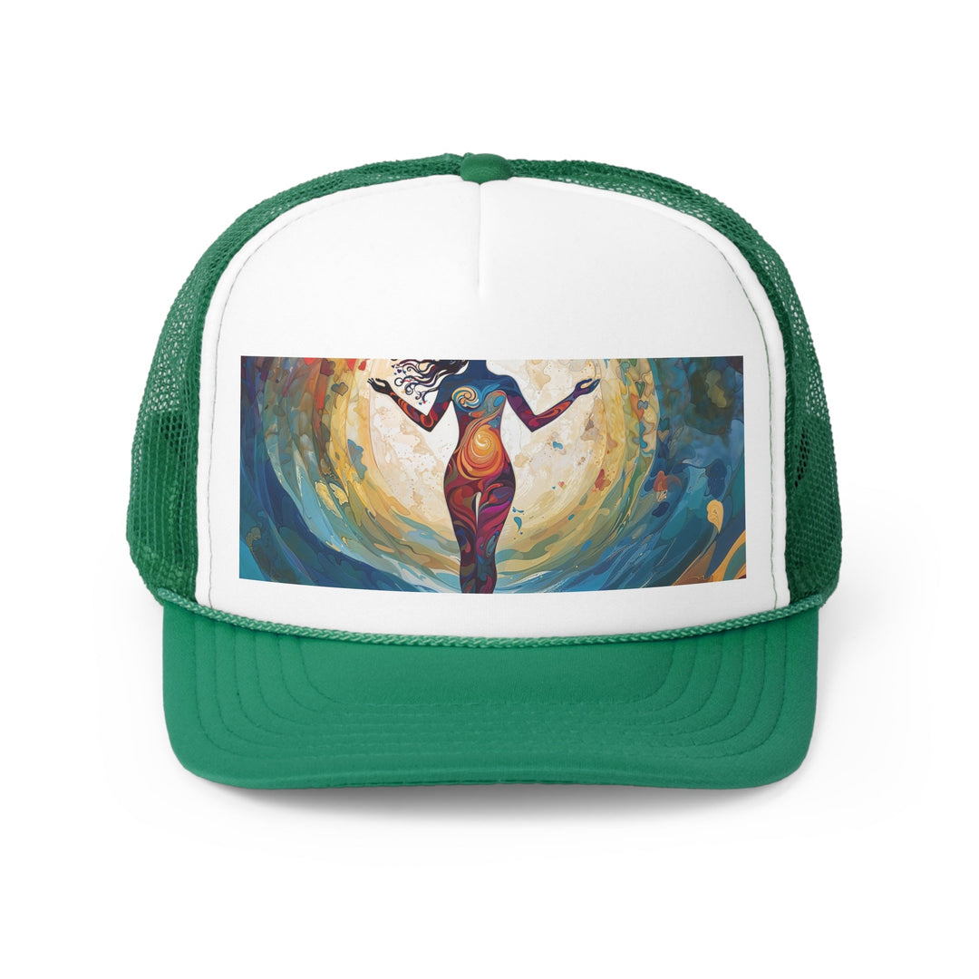 Vibrant Ethereal Dance - Trucker Hat - Hats - g(0D·IO) - Green - One size -