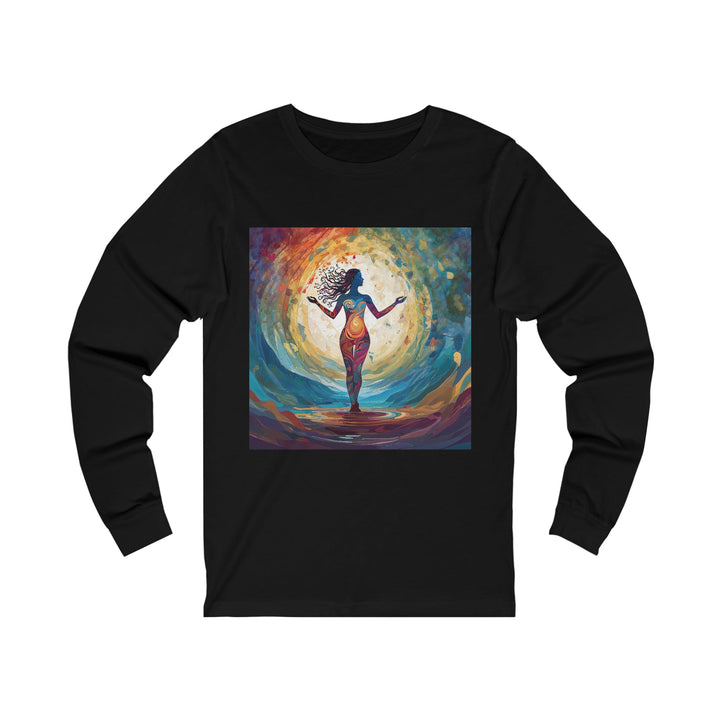 Vibrant Ethereal Dance - Unisex Jersey Long Sleeve Tee - Long-sleeve - g(0D·IO) - S - Black -