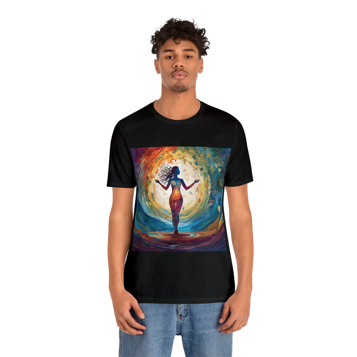 Vibrant Ethereal Dance - Unisex Jersey Short Sleeve Tee - T-Shirt - g(0D·IO) - Black - S -