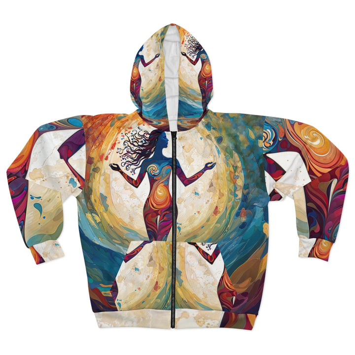 Vibrant Ethereal Dance - Unisex Zip Hoodie - All Over Prints - g(0D·IO) - XS - -